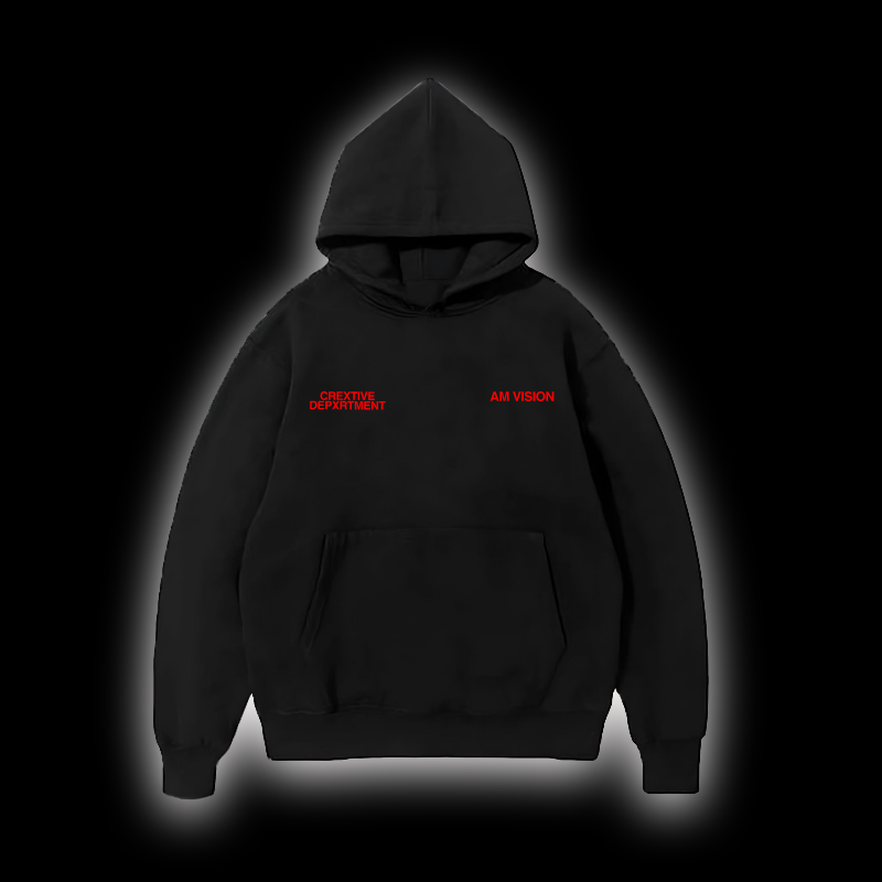 Hoodie Manuscript negro Crextive Depxrtment, foto 2 – AM VISION