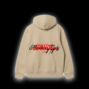 Hoodie Manuscript beige Crextive Depxrtment – AM VISION