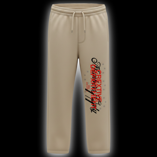 Crextive Depxrtment Manuscript Pants