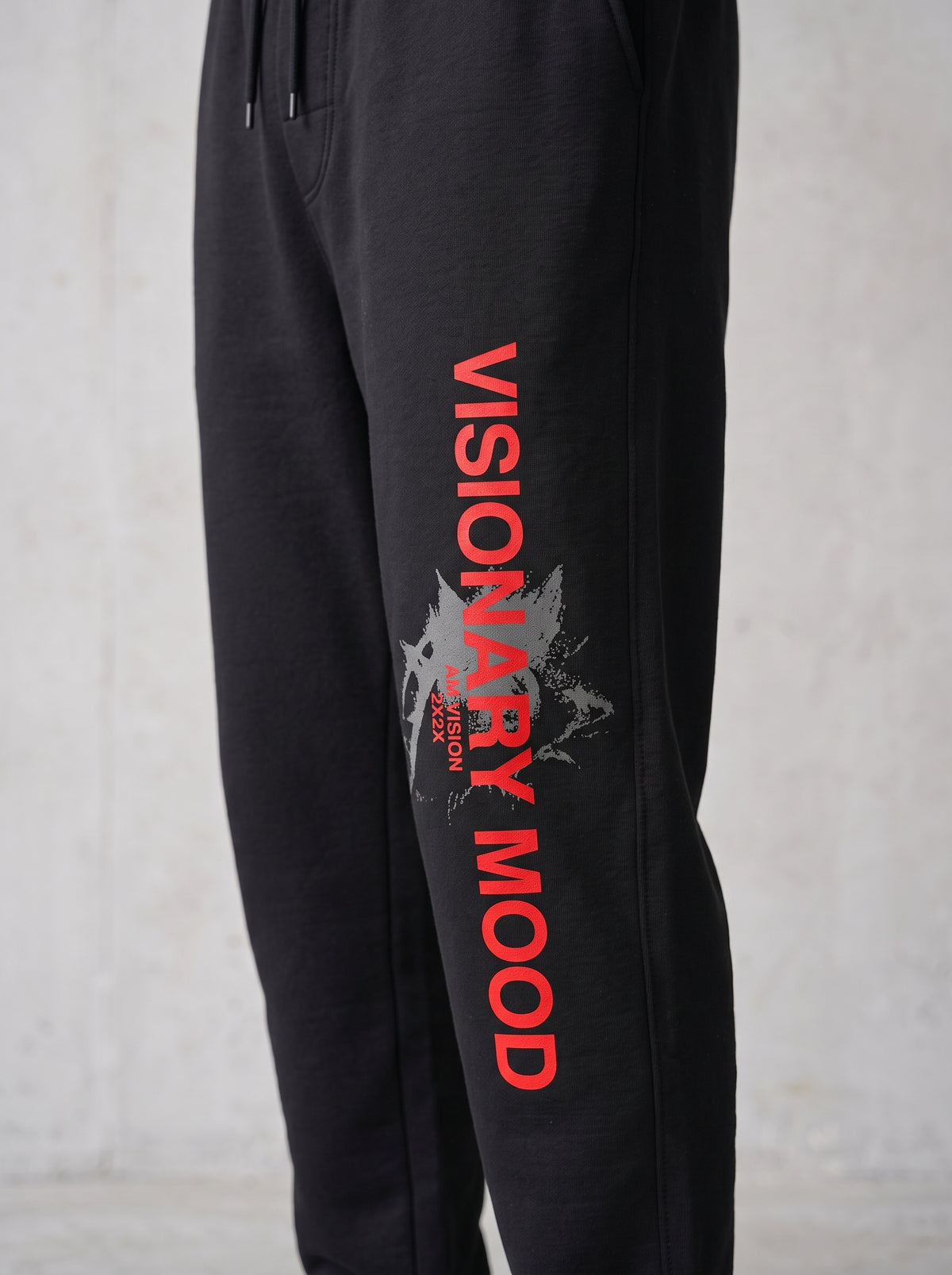Sudadera Visionary Mood en algodón alto gramaje, detalle de la serigrafía